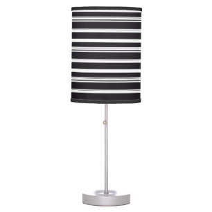 Cute black white stripes table lamp