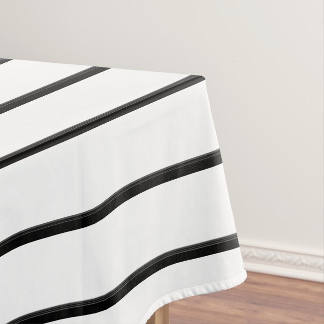 Cute black white stripes tablecloth (In Situ)