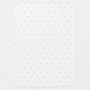 Cute Black white tiny polka dots elegant pattern Baby Blanket