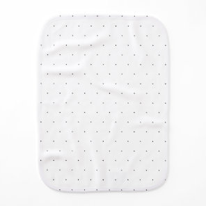 Cute Black white tiny polka dots elegant pattern Baby Burp Cloth