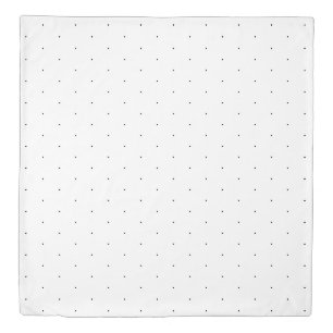 Cute Black white tiny polka dots elegant pattern Duvet Cover