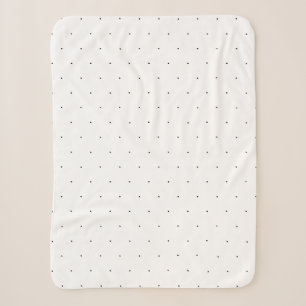 Cute Black white tiny polka dots elegant pattern Sherpa Blanket