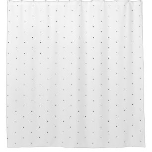 Cute Black white tiny polka dots elegant pattern Shower Curtain