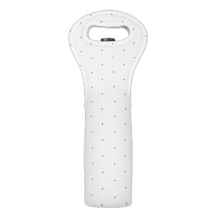 Cute Black white tiny polka dots elegant pattern Wine Bag