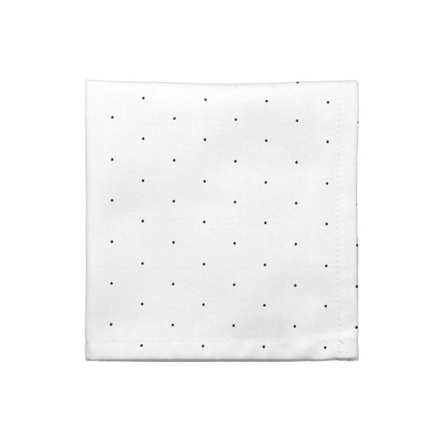 Cute Black white tiny polka dots pattern elegant Cloth Napkin (Quarter Fold)