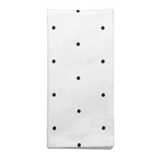 Cute black white tiny polka dots pattern elegant cloth napkin