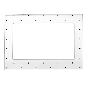 Cute Black white tiny polka dots pattern elegant Magnetic Frame