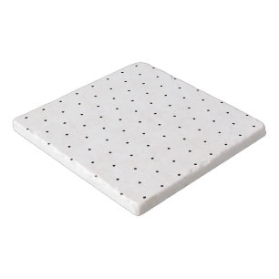 Cute Black white tiny polka dots pattern elegant Trivet