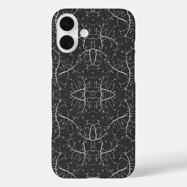 Cute black white tree pattern Case-Mate iPhone case (Back)