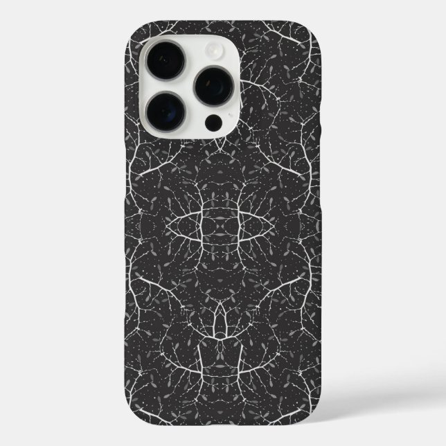 Cute black white tree pattern Case-Mate iPhone case (Back)