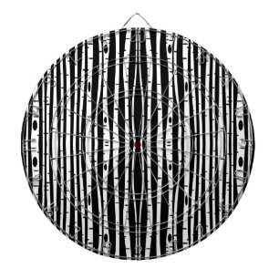 Cute black white tree pattern dart board