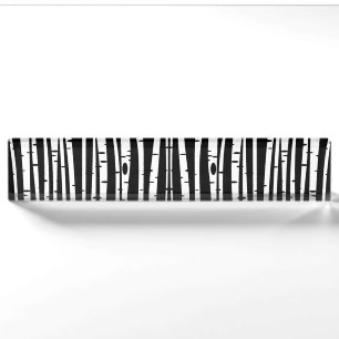 Cute black white tree pattern desk name plate