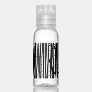 Cute black white tree pattern hand sanitizer