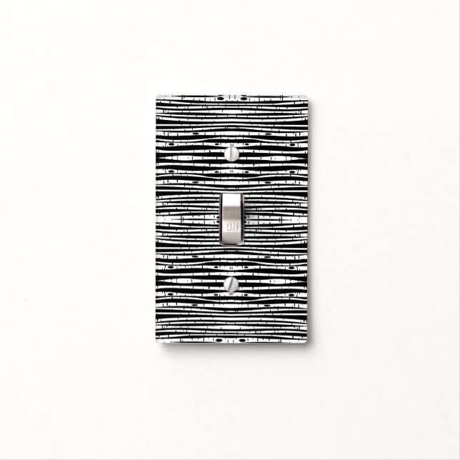 Cute black white tree pattern light switch cover (In Situ)