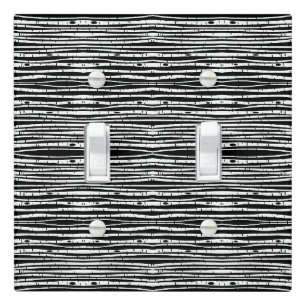 Cute black white tree pattern light switch cover
