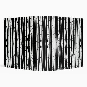 Cute black white tree pattern mouse pad drum stick 3 ring binder
