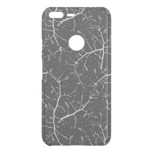 Cute black white tree pattern uncommon google pixel XL case