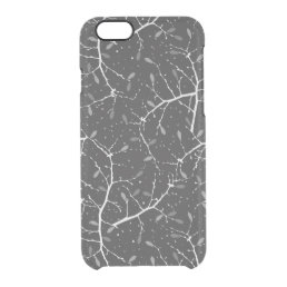 Cute black white tree pattern clear iPhone 6/6S case