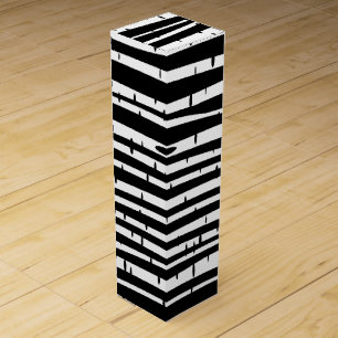 Cute black white tree pattern wine box