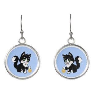 Tuxedo on sale cat earrings