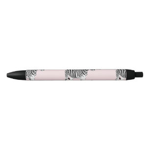 Cute Black White Zebra Animal Pink Design Pen