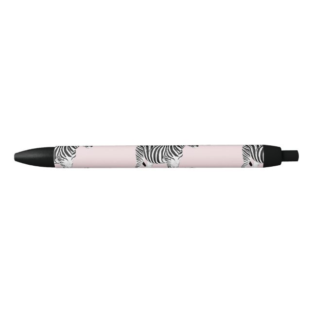 Cute Black White Zebra Animal Pink Design Pen (Front)