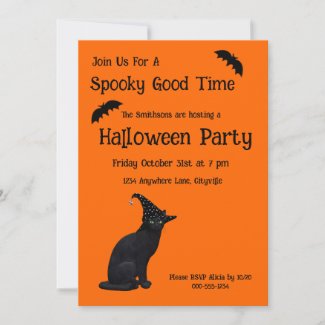 Cute Black Witch Cat