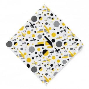 Cute black yellow football silhouette pattern bandana
