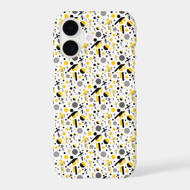 Cute black yellow football silhouette pattern Case-Mate iPhone case (Back)