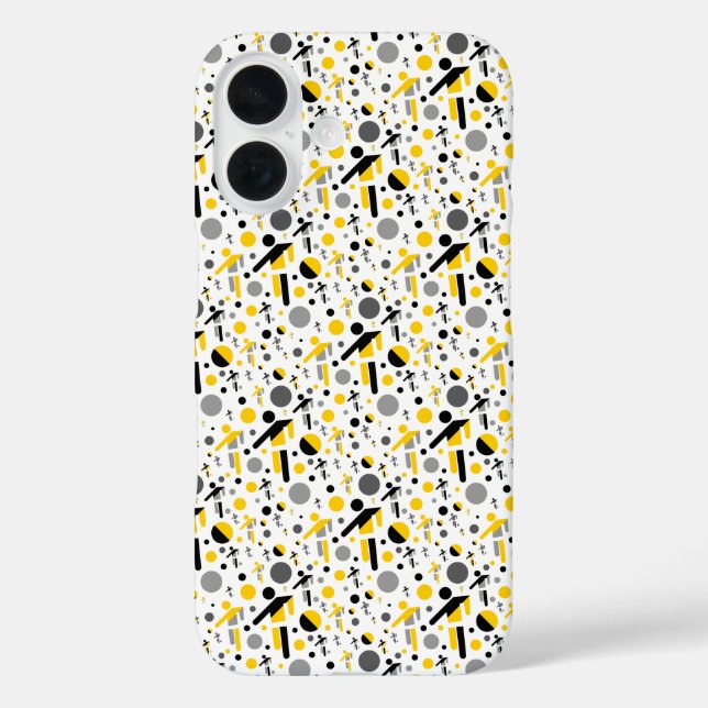 Cute black yellow football silhouette pattern Case-Mate iPhone case (Back)