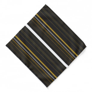 Cute black yellow stripes bandana
