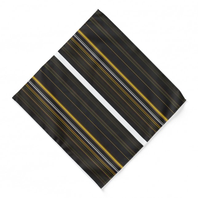 Cute black yellow stripes bandana (Front)