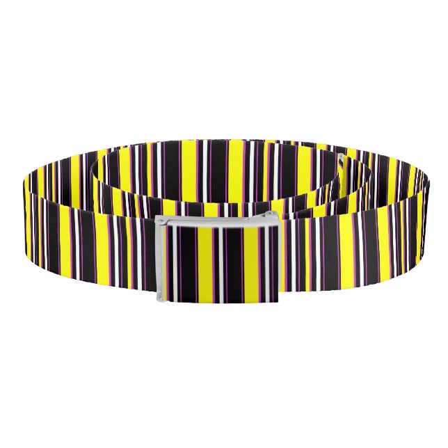 Cute black yellow stripes belt (Coil)