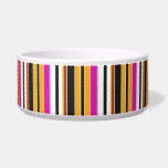 Cute black yellow stripes bowl<br><div class="desc">Cute black orange stripes</div>