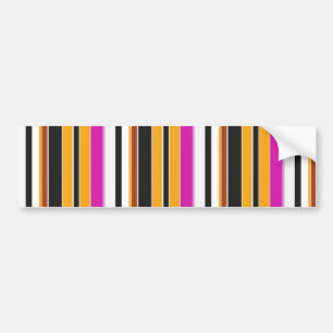 Cute black yellow stripes bumper sticker