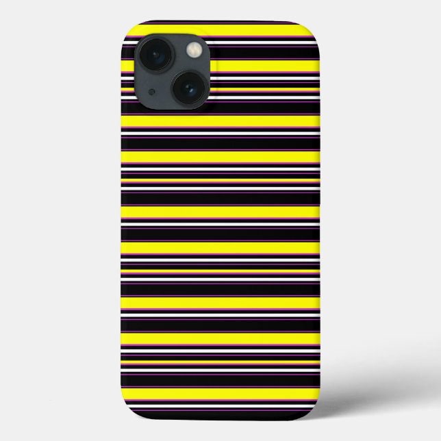Cute black yellow stripes Case-Mate iPhone case (Back)