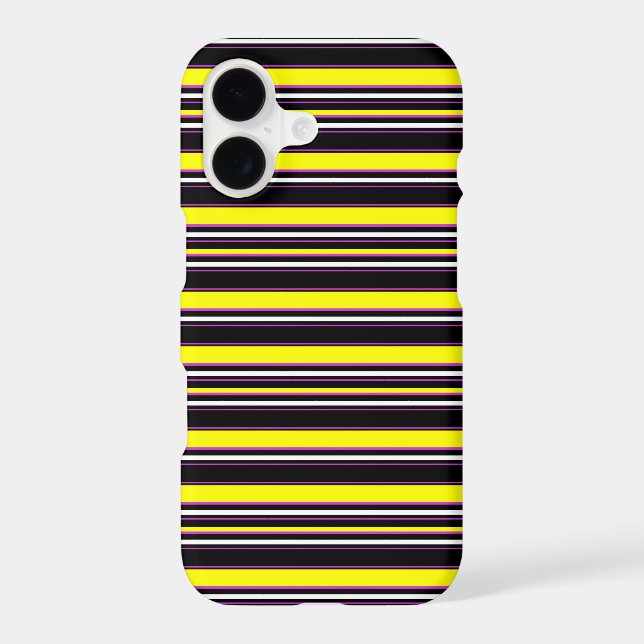 Cute black yellow stripes Case-Mate iPhone case (Back)