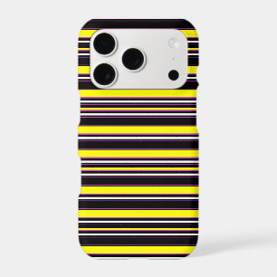 Cute black yellow stripes iPhone 17 pro case