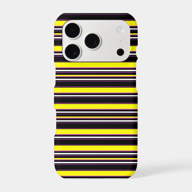 Cute black yellow stripes Case-Mate iPhone case (Back)