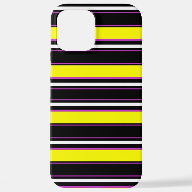 Cute black yellow stripes iPhone case (Back)