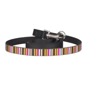 Cute black yellow stripes pet leash