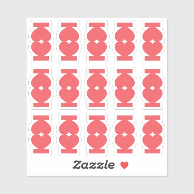 Cute Blank Heart Shape Index Tabs Journal Divider Sticker (Sheet)