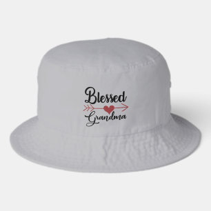 Cute Blessed Grandma word art  Bucket Hat