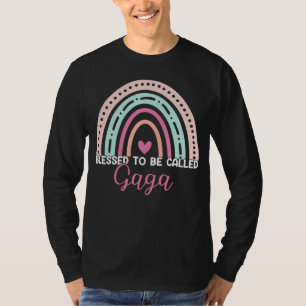 Cute Blessed To Be Called Gaga Rainbow Mom Grandma T-Shirt