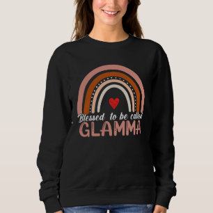 Cute Blessed To Be Called Glamma Rainbow Women Mot Sweatshirt