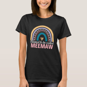 Cute Blessed To Be Called Meemaw Rainbow Mother s T-Shirt
