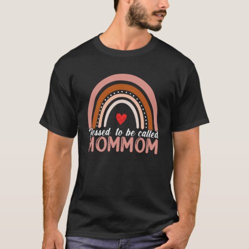 Cute Blessed To Be Called Mommom Rainbow Women Mot T_Shirt