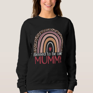 Cute Blessed To Be Called Mummy Rainbow Leopard Mo Sweatshirt