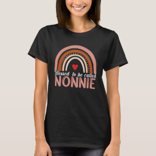 Cute Blessed To Be Called Nonnie Rainbow Women Mot T-Shirt