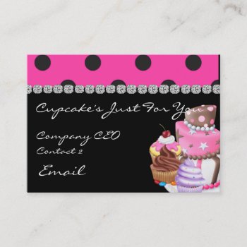 Cute Bling Business Cards Cupcakes by PersonalCustom at Zazzle